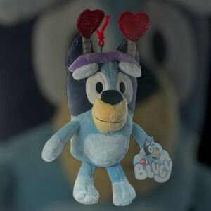 Bluey Bag Clip with Red Hearts NWT